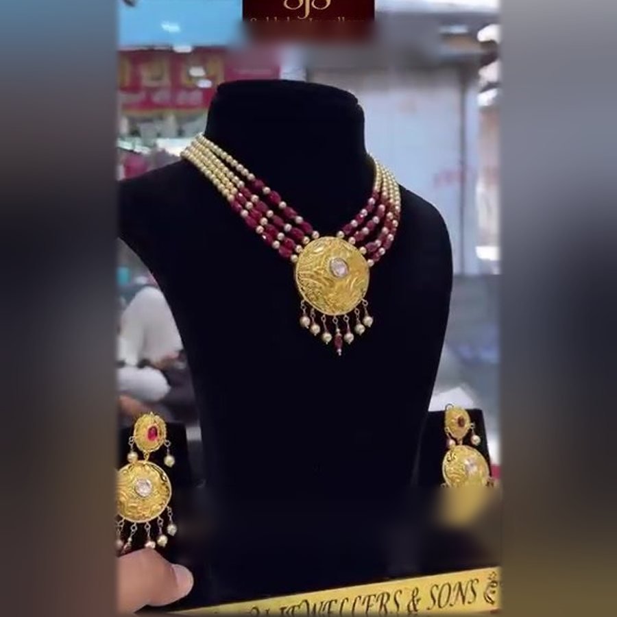 Rani Haar with Ruby Beads from Sukhdev Jewellers and Sons