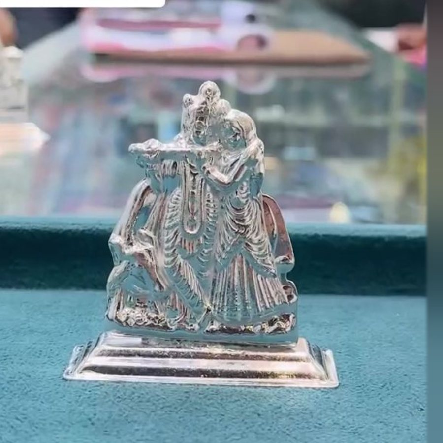 Silver Radha Krishan Murti from Sukhdev Jewellers and Sons
